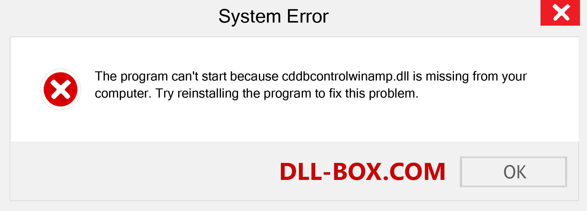  cddbcontrolwinamp.dll file is missing?. Download for Windows 7, 8, 10 - Fix  cddbcontrolwinamp dll Missing Error on Windows, photos, images